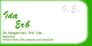 ida erb business card